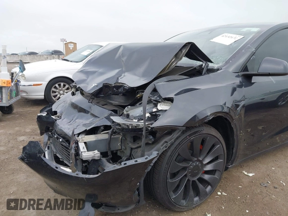 2024 Tesla Model Y Performance with VIN 7SAYGDEF7RF053265, listed as a IAAI auction lot 42132172 with 17,102 mi miles and . Bid and sale history available at DreamBid. Image 6.