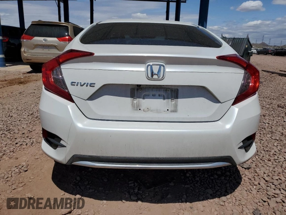 2019 Honda Civic Sedan LX with VIN 19XFC2F60KE027623, listed as a Copart auction lot 53839175 with 104,820 mi miles and Salvage Title. Bid and sale history available at carsss.com. Image 6.