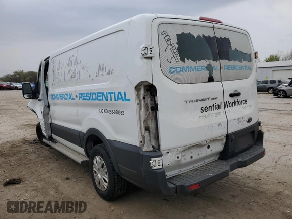 2016 Ford Transit Cargo with VIN 1FTYR1ZM2GKB04783, listed as a Copart auction lot 53501305 with 150,015 mi miles and Salvage Title. Bid and sale history available at DreamBid. Image 2.