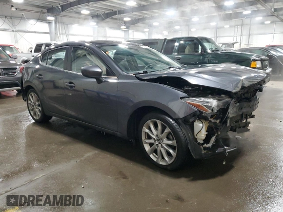 2014 Mazda 3 S Touring with VIN JM1BM1V32E1159108, listed as a Copart auction lot 45466845 with 96,744 mi miles and Salvage Title. Bid and sale history available at DreamBid. Image 4.