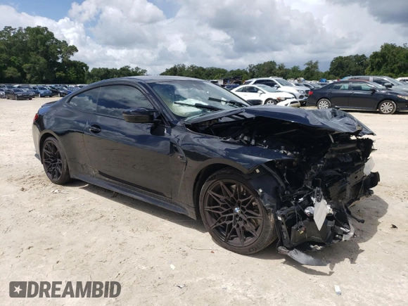 2021 BMW M4 Competition with VIN WBS33AZ0XMCG10825, listed as a Copart auction lot 61214343 with 38,615 mi miles. Bid and sale history available at carsss.com. Image 4.