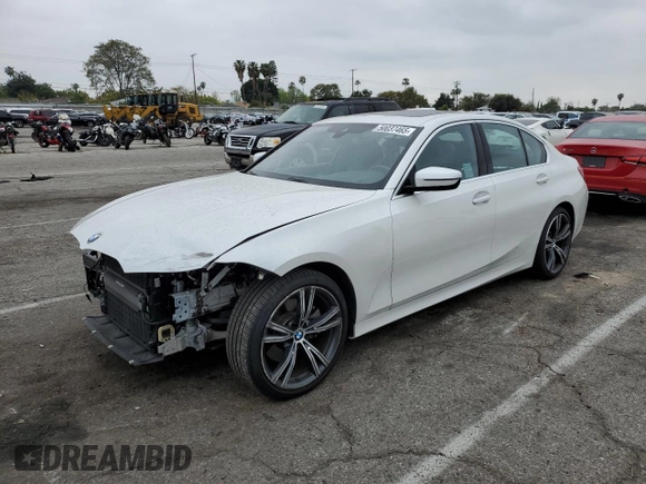 2019 BMW 3 Series 330i with VIN WBA5R1C54KAJ98875, listed as a Copart auction lot 50037465 with 32,170 mi miles and Salvage Title. Bid and sale history available at carsss.com. Image 1.