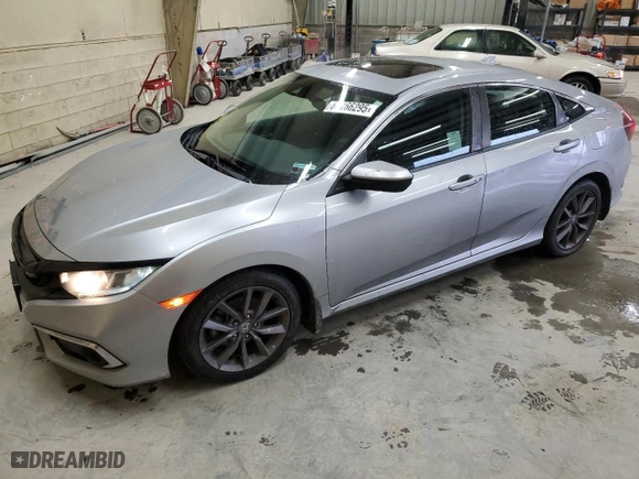 2019 Honda Civic Sedan EX-L with VIN 19XFC1F79KE200493, listed as a Copart auction lot 89166295 with 50,334 mi miles and Salvage Title. Bid and sale history available at carsss.com. Image 1.