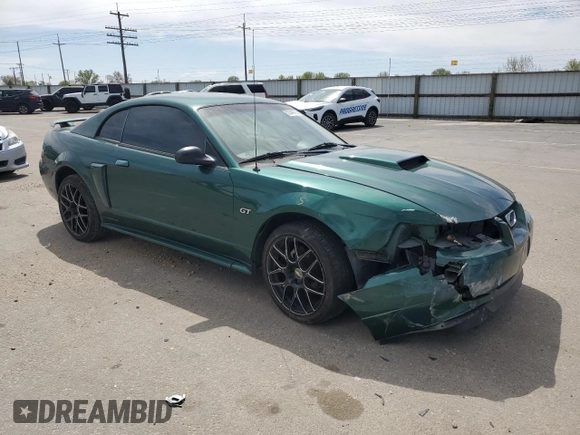 2002 Ford Mustang GT Deluxe with VIN 1FAFP42X92F142747, listed as a Copart auction lot 53549025 with Not provided miles and Salvage title. Bid and sale history available at DreamBid. Image 4.