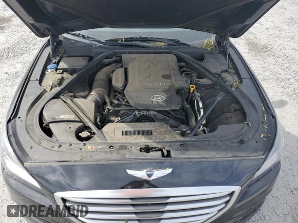 2015 Hyundai Genesis 3.8L with VIN KMHGN4JE0FU065283, listed as a Copart auction lot 52415264 with 120,292 mi miles and Salvage Title. Bid and sale history available at carsss.com. Image 12.