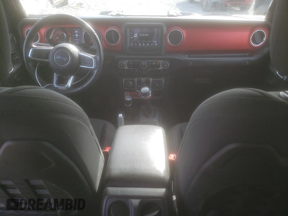 2021 Jeep Gladiator Rubicon with VIN 1C6JJTBG0ML507537, listed as a Copart auction lot 48719065 with 41,445 mi miles and Salvage title. Bid and sale history available at DreamBid. Image 8.