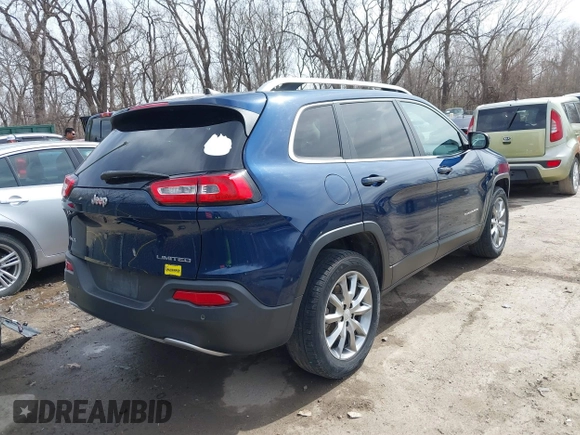2018 Jeep Cherokee Limited with VIN 1C4PJMDB5JD562002, listed as a IAAI auction lot 41806090 with 116,706 mi miles. Bid and sale history available at carsss.com. Image 4.