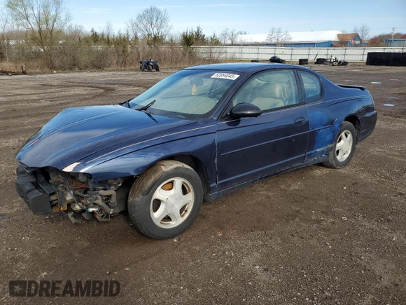 2001 Chevrolet Monte Carlo SS with VIN 2G1WX15K919161470, listed as a Copart auction lot 52084045 with 170,678 mi miles and Salvage Title. Bid and sale history available at carsss.com. Image 1.