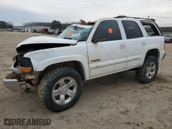2002 Chevrolet Tahoe Z71 with VIN 1GNEK13Z52R215976, listed as a Copart auction lot 87701755 with 138,475 mi miles and Salvage Title. Bid and sale history available at carsss.com. Image 1.