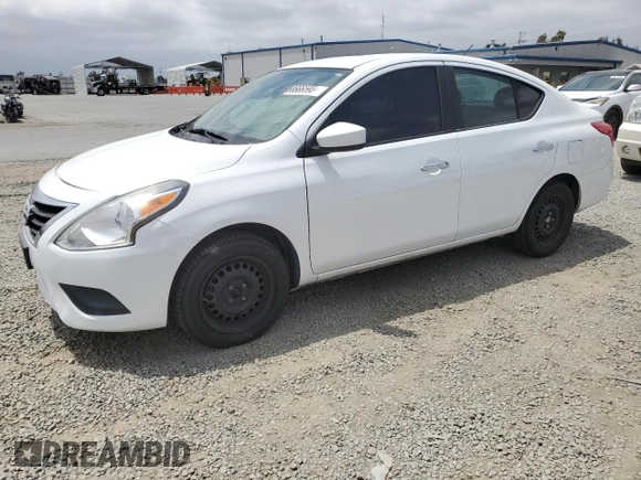 2016 Nissan Versa S Plus with VIN 3N1CN7AP8GL843091, listed as a Copart auction lot 58666595 with 99,962 mi miles and Salvage title. Bid and sale history available at DreamBid. Image 1.