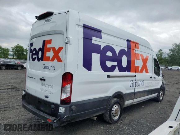 2020 Ford Transit Cargo with VIN 1FTBW3U88LKB34059, listed as a Copart auction lot 57055695 with 77,813 mi miles and Clean title. Bid and sale history available at DreamBid. Image 3.