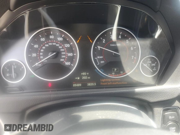 2016 BMW 3 Series 328i с VIN WBA8E9C55GK646663, выставлен на аукционе Copart как лот 58513405 с пробегом 89 489 миль миль и Списание • Salvage title. История ставок и продаж доступна на DreamBid. Изображение 9.