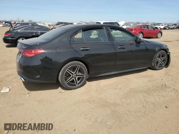 2022 Mercedes-Benz C 300 with VIN W1KAF4HB7NR067171, listed as a Copart auction lot 52989565 with Not provided miles and Salvage title. Bid and sale history available at DreamBid. Image 3.
