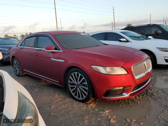 2017 Lincoln Continental Select with VIN 1LN6L9SP3H5607374, listed as a Copart auction lot 73811294 with 123,266 mi miles and Salvage Title. Bid and sale history available at carsss.com. Image 4.