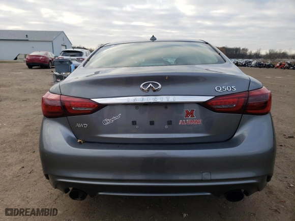 2018 Infiniti Q50 3.0t SPORT with VIN JN1EV7AR2JM430557, listed as a Copart auction lot 82820554 with NaN miles and Salvage Title. Bid and sale history available at carsss.com. Image 6.