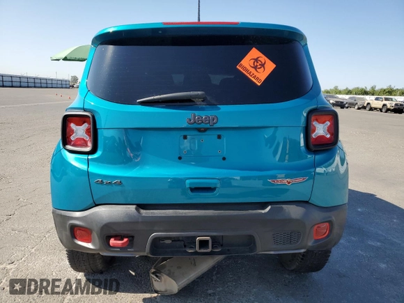 2021 Jeep Renegade Trailhawk with VIN ZACNJDC1XMPN25708, listed as a Copart auction lot 62526485 with 56,816 mi miles and Salvage title. Bid and sale history available at DreamBid. Image 6.