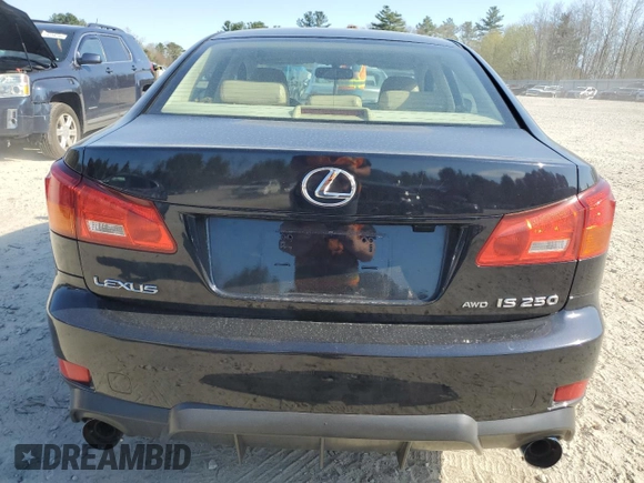 2006 Lexus IS 250 with VIN JTHCK262862003185, listed as a Copart auction lot 54335835 with 98,443 mi miles and Clean Title. Bid and sale history available at DreamBid. Image 6.