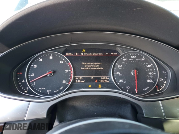 2016 Audi A6 Premium Plus with VIN WAUFGAFC2GN005627, listed as a Copart auction lot 44901195 with 103,779 mi miles and Salvage Title. Bid and sale history available at DreamBid. Image 9.