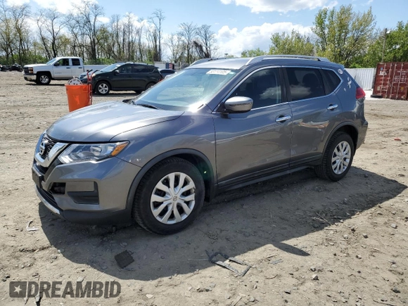 2017 Nissan Rogue SV with VIN KNMAT2MV4HP560393, listed as a Copart auction lot 53114105 with 133,988 mi miles and Salvage Title. Bid and sale history available at carsss.com. Image 1.