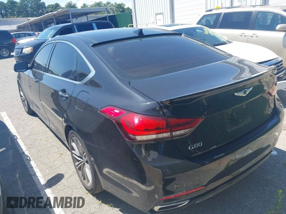 2019 Genesis G80 3.8L with VIN KMHGN4JE6KU296277, listed as a IAAI auction lot 42826288 with 57,471 mi miles and . Bid and sale history available at DreamBid. Image 3.