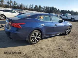 2018 Nissan Maxima SV with VIN 1N4AA6AP7JC408808, listed as a Copart auction lot 46719635 with 43,583 mi miles and Salvage Title. Bid and sale history available at DreamBid. Image 3.