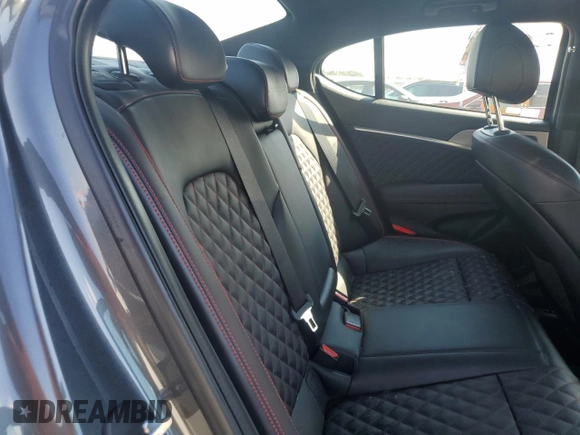2019 Genesis G70 3.3T Advanced with VIN KMTG34LE4KU022133, listed as a Copart auction lot 76202054 with 0 mi miles and Salvage Title. Bid and sale history available at carsss.com. Image 10.