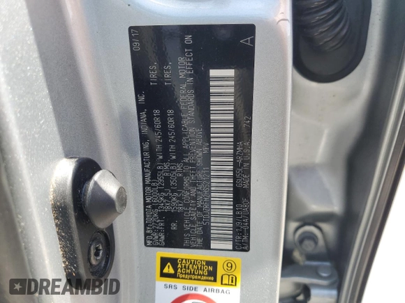 2017 Toyota Highlander XLE with VIN 5TDJZRFH2HS521211, listed as a Copart auction lot 62717825 with 62,380 mi miles and Clean title. Bid and sale history available at DreamBid. Image 13.
