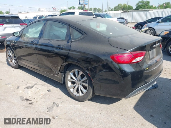 2015 Chrysler 200 S with VIN 1C3CCCBB9FN674748, listed as a IAAI auction lot 42042220 with 162,187 mi miles. Bid and sale history available at carsss.com. Image 3.