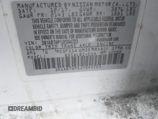 2018 Nissan Sentra S z VIN 3N1AB7AP1JY244723, wystawiony jako IAAI lot #41841569 z przebiegiem 112 212 mil mil oraz . Historia ofert i sprzedaży dostępna na DreamBid. Obrazek 9.