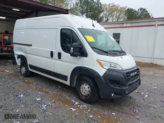 2023 Ram ProMaster Cargo Van with VIN 3C6LRVBG1PE547927, listed as a IAAI auction lot 41900633 with 25,030 mi miles. Bid and sale history available at carsss.com. Image 1.