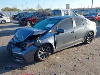 2020 Toyota Corolla SE with VIN 5YFP4RCEXLP014867, listed as a IAAI auction lot 41812152 with 84,744 mi miles. Bid and sale history available at carsss.com. Image 2.