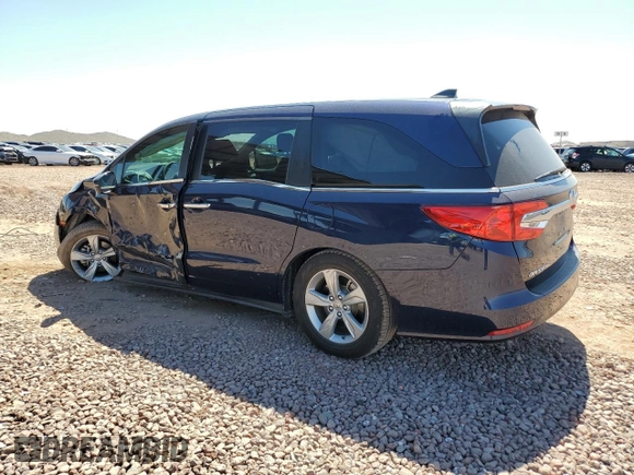 2019 Honda Odyssey EX with VIN 5FNRL6H58KB088138, listed as a Copart auction lot 59811345 with 75,559 mi miles and Salvage title. Bid and sale history available at DreamBid. Image 2.