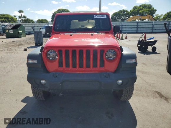 2020 Jeep Wrangler Unlimited Sport S with VIN 1C4HJXDG1LW216926, listed as a Copart auction lot 61456015 with Not provided miles and Salvage title. Bid and sale history available at DreamBid. Image 5.