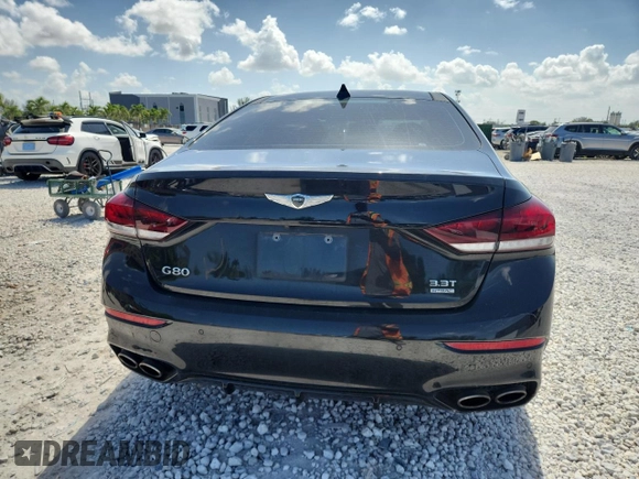 2020 Genesis G80 Sport with VIN KMTFN4JB8LU337856, listed as a Copart auction lot 61028615 with 34,078 mi miles and Salvage title. Bid and sale history available at DreamBid. Image 6.