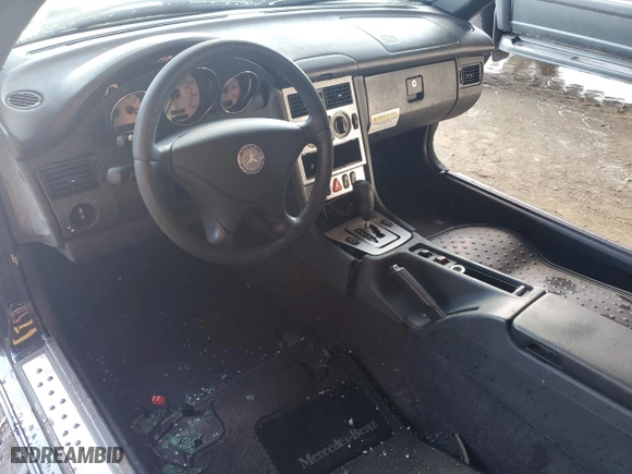 2001 Mercedes-Benz SLK-Class Kompressor with VIN WDBKK49F41F209482, listed as a Copart auction lot 45523305 with 0 mi miles and Salvage Title. Bid and sale history available at carsss.com. Image 8.