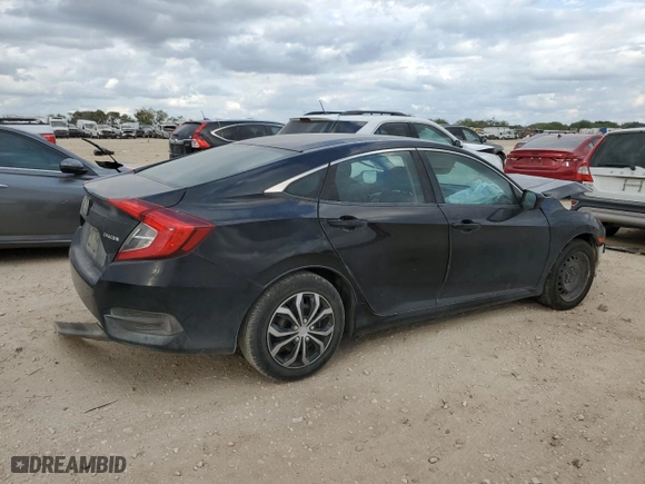 2018 Honda Civic Sedan LX with VIN 19XFC2F53JE032725, listed as a Copart auction lot 78812634 with 0 mi miles and Salvage Title. Bid and sale history available at carsss.com. Image 3.