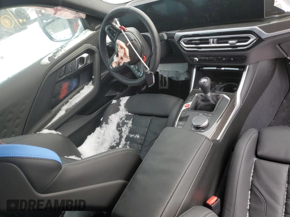 2024 BMW M2 with VIN 3MF13DM04R8E72490, listed as a Copart auction lot 87841235 with 0 mi miles and Salvage Title. Bid and sale history available at carsss.com. Image 8.