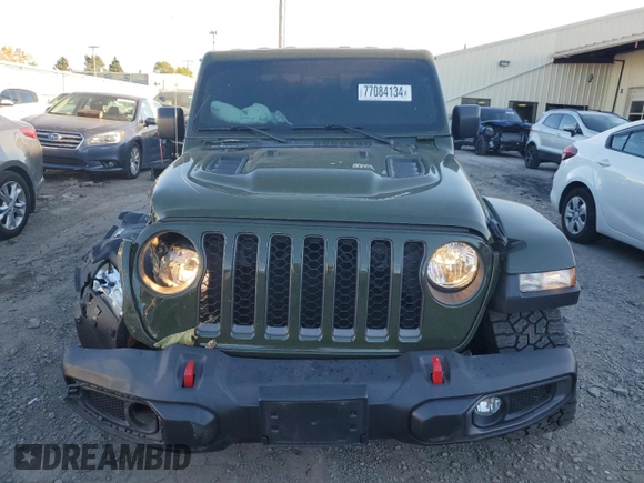 2021 Jeep Gladiator Rubicon with VIN 1C6JJTBM1ML599103, listed as a Copart auction lot 77084134 with 16,031 mi miles and Salvage title. Bid and sale history available at DreamBid. Image 5.