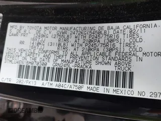 2011 Toyota Tacoma with VIN 3TMLU4EN1BM070300, listed as a IAAI auction lot 41710119 with 199,099 mi miles and . Bid and sale history available at DreamBid. Image 9.