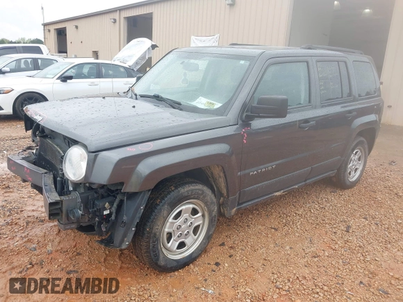 2017 Jeep Patriot Sport with VIN 1C4NJPBA0HD157503, listed as a IAAI auction lot 41957969 with 107,616 mi miles. Bid and sale history available at carsss.com. Image 2.