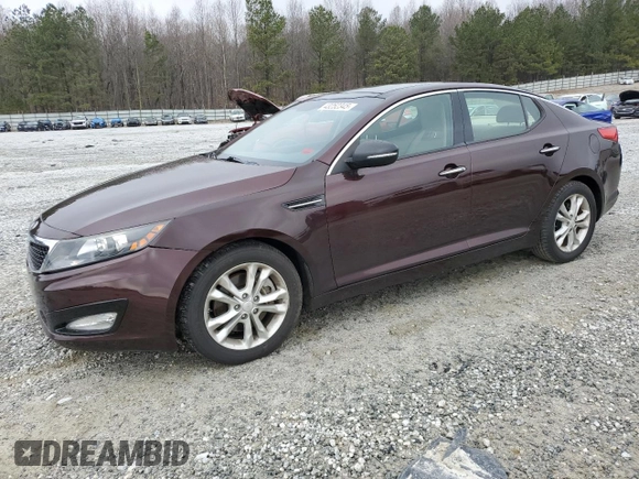 2012 Kia Optima EX with VIN 5XXGN4A69CG018316, listed as a Copart auction lot 43252345 with 131,165 mi miles and Salvage Title. Bid and sale history available at carsss.com. Image 1.