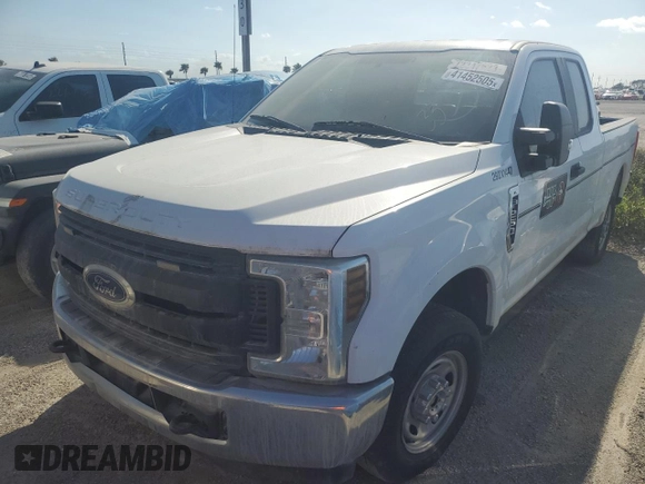 2019 Ford F-250 XL with VIN 1FT7X2A6XKED16231, listed as a Copart auction lot 41452505 with 107,277 mi miles and Non repairable. Bid and sale history available at DreamBid. Image 1.