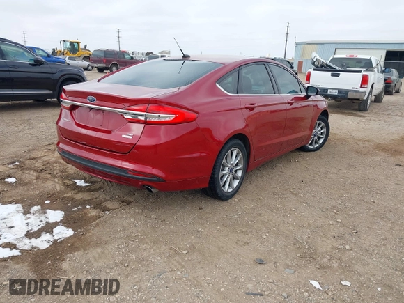 2017 Ford Fusion SE with VIN 3FA6P0HD9HR379143, listed as a IAAI auction lot 41567811 with 137,233 mi miles. Bid and sale history available at carsss.com. Image 4.