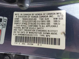 2014 Honda CR-V LX with VIN 2HKRM3H33EH511773, listed as a IAAI auction lot 41847425 with 159,622 mi miles. Bid and sale history available at carsss.com. Image 9.