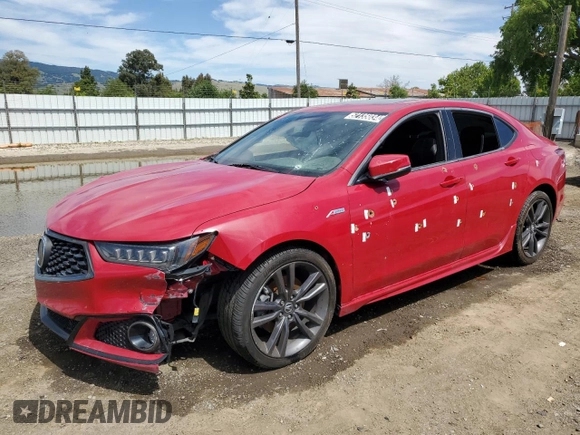 2018 Acura TLX w/A-SPEC Pkg with VIN 19UUB2F63JA007931, listed as a Copart auction lot 52135034 with Not provided miles and Salvage title. Bid and sale history available at DreamBid. Image 1.