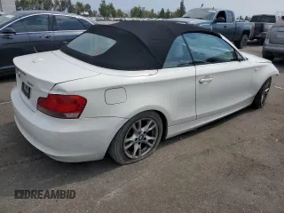 2008 BMW 1 Series 128i with VIN WBAUN13558VH80138, listed as a Copart auction lot 72604234 with 153,055 mi miles and Salvage Title. Bid and sale history available at carsss.com. Image 3.