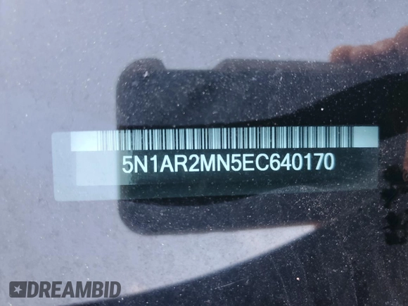 2014 Nissan Pathfinder SL с VIN 5N1AR2MN5EC640170, выставлен на аукционе Copart как лот 76802654 с пробегом 186 931 миль миль и Чистый • Clean title. История ставок и продаж доступна на DreamBid. Изображение 13.