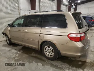 2005 Honda Odyssey EX-L z VIN 5FNRL38625B012216, wystawiony jako Copart lot #51823135 z przebiegiem 206 408 mil mil oraz Szkoda całkowita • Salvage title. Historia ofert i sprzedaży dostępna na DreamBid. Obrazek 2.