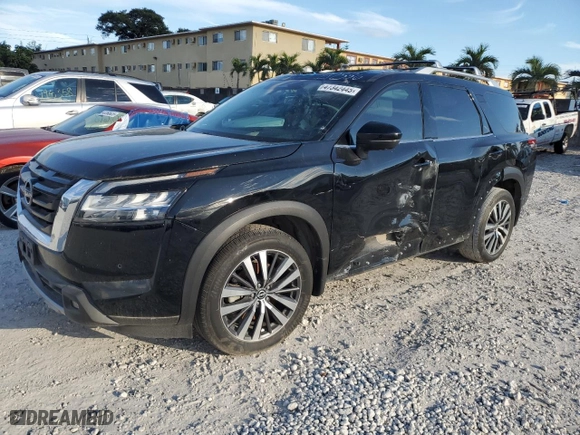 2022 Nissan Pathfinder Platinum with VIN 5N1DR3DGXNC272556, listed as a Copart auction lot 47342445 with 28,329 mi miles and Salvage Title. Bid and sale history available at carsss.com. Image 1.