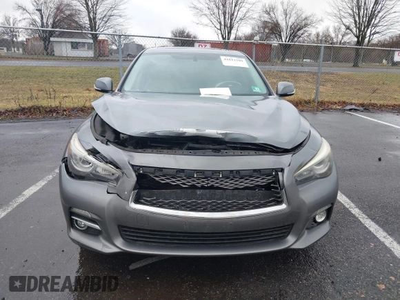2014 Infiniti Q50 Premium with VIN JN1BV7AR7EM686881, listed as a IAAI auction lot 41812109 with 161,994 mi miles. Bid and sale history available at carsss.com. Image 12.